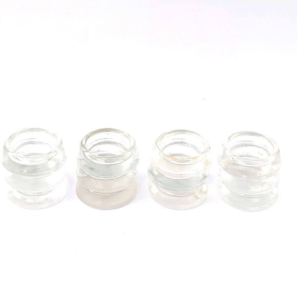 Glass Furniture Coasters-Dominion Glass Canada-Mid Century Carpet Savers-12 Pcs - Picture 2 of 6